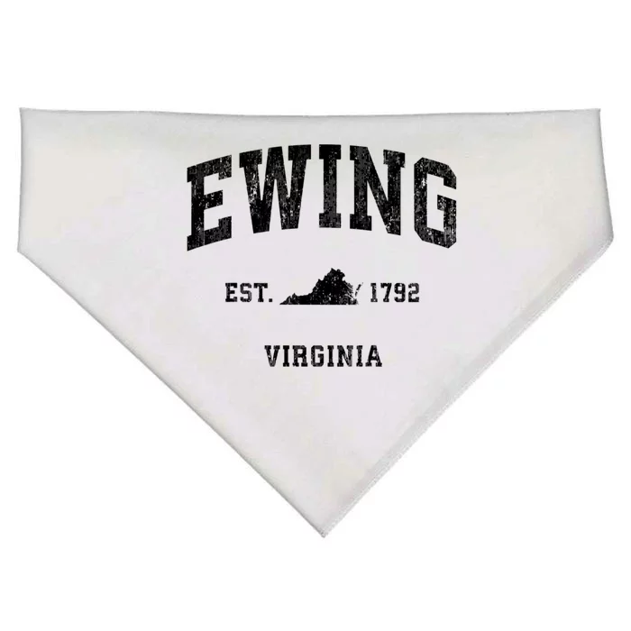 Ewing Virginia Va Vintage Athletic Sports USA-Made Doggie Bandana