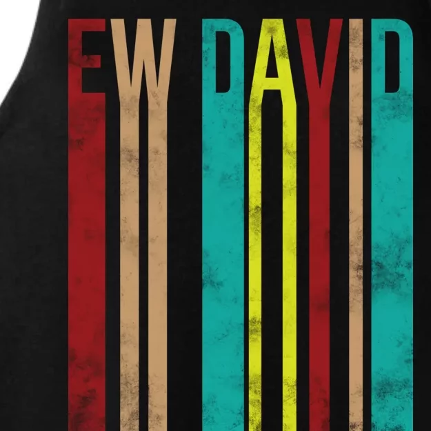 Ew David Retro Logo Ladies Tri-Blend Wicking Tank