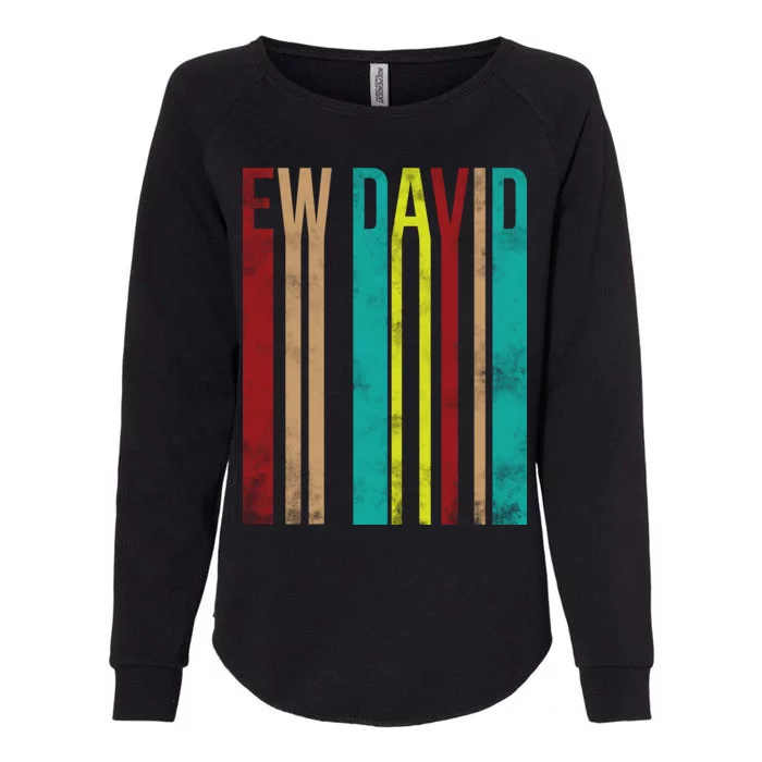 Ew David Retro Logo Womens California Wash Sweatshirt