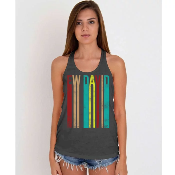 Ew David Retro Logo Women's Knotted Racerback Tank