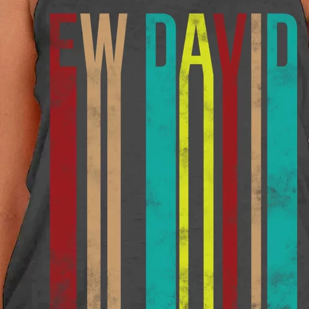 Ew David Retro Logo Women's Knotted Racerback Tank