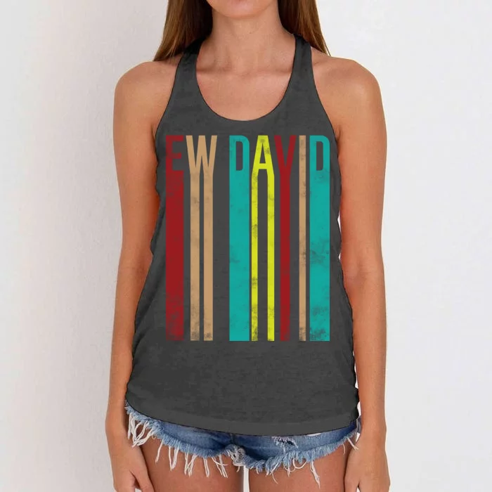 Ew David Retro Logo Women's Knotted Racerback Tank