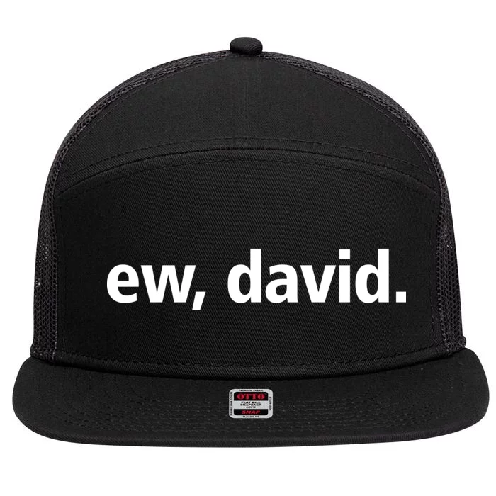 Ew David Simple Logo 7 Panel Mesh Trucker Snapback Hat