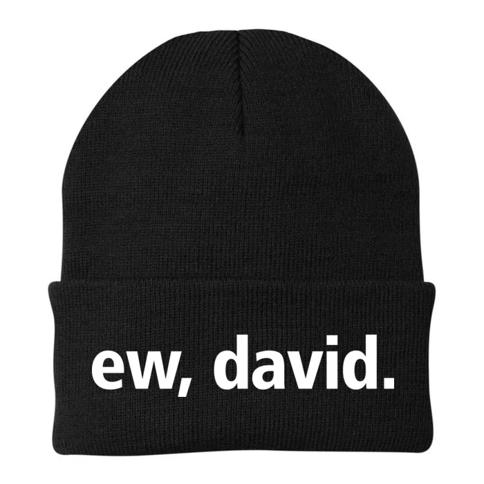 Ew David Simple Logo Knit Cap Winter Beanie