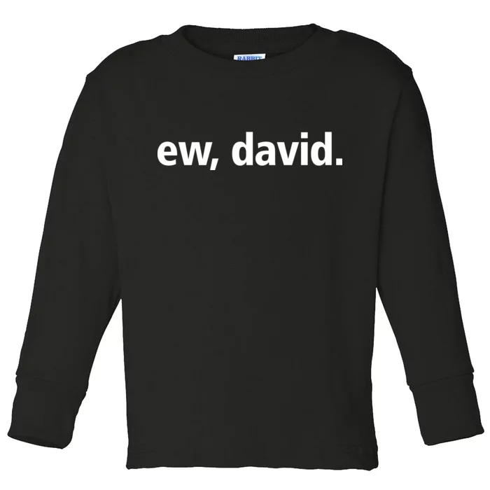 Ew David Simple Logo Toddler Long Sleeve Shirt