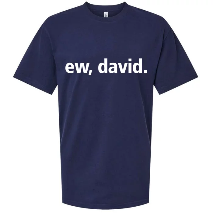 Ew David Simple Logo Sueded Cloud Jersey T-Shirt