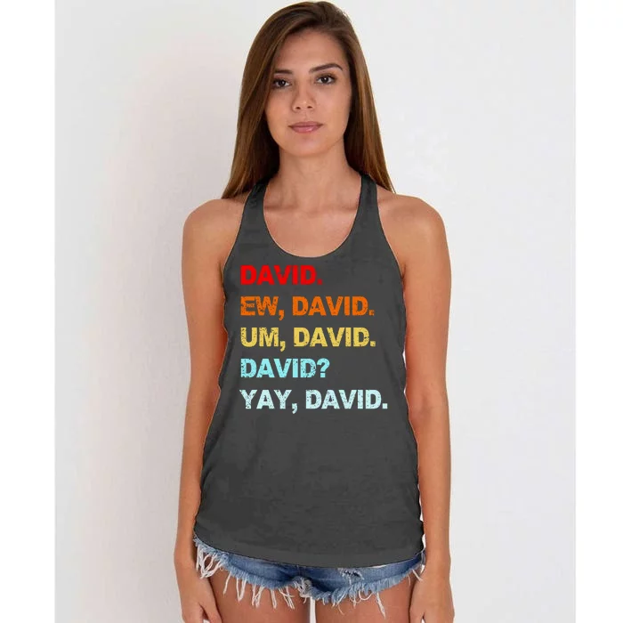 Ew David Yay David Women's Knotted Racerback Tank