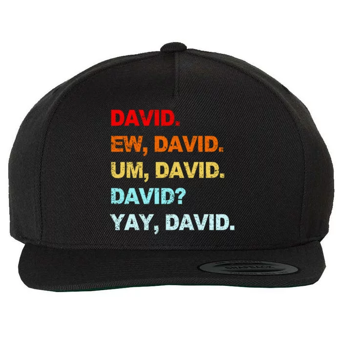 Ew David Yay David Wool Snapback Cap