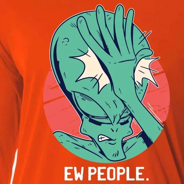 Ew People Alien Facepalm Cooling Performance Long Sleeve Crew