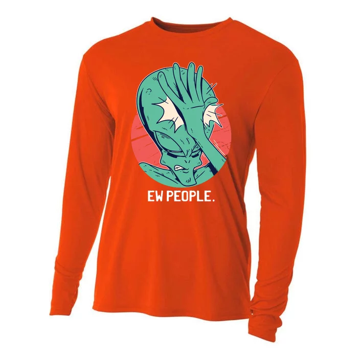 Ew People Alien Facepalm Cooling Performance Long Sleeve Crew