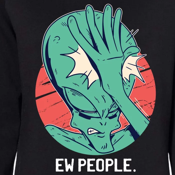 Ew People Alien Facepalm Womens California Wash Sweatshirt