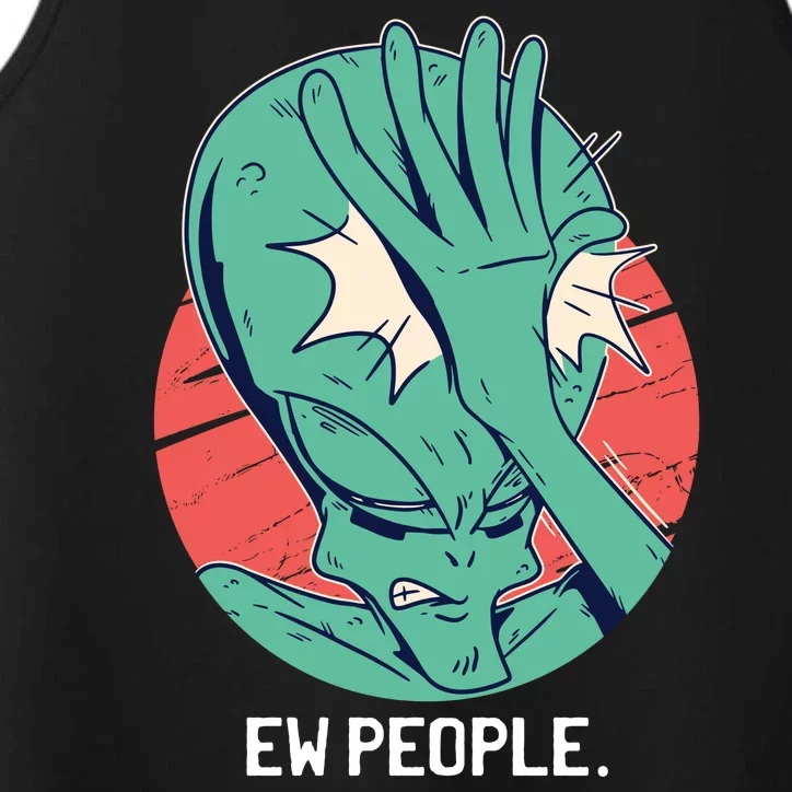 Ew People Alien Facepalm Performance Tank