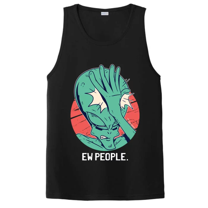 Ew People Alien Facepalm Performance Tank