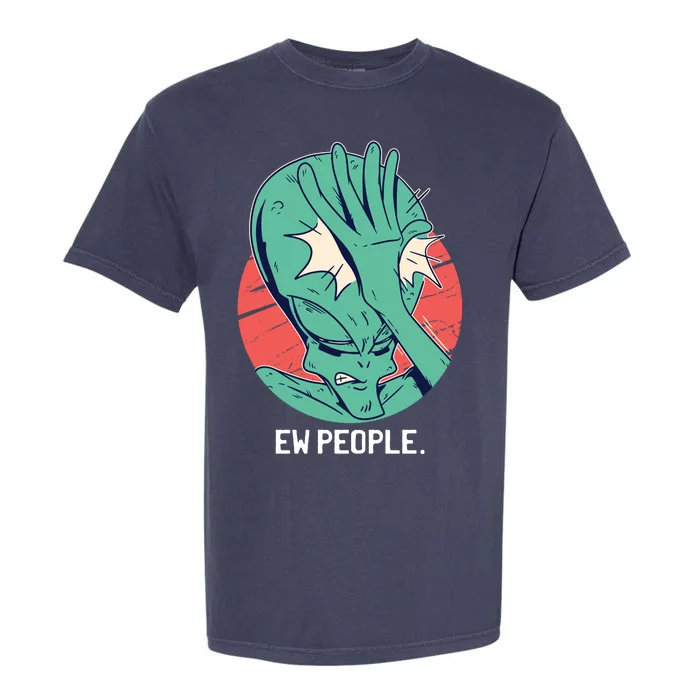 Ew People Alien Facepalm Garment-Dyed Heavyweight T-Shirt