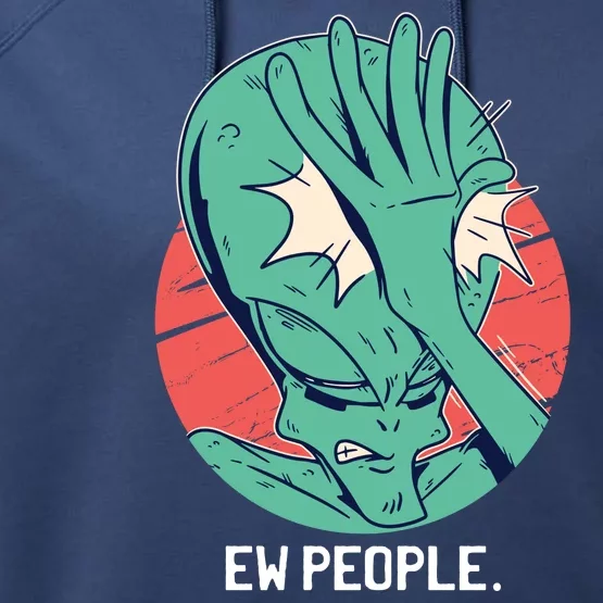 Ew People Alien Facepalm Performance Fleece Hoodie