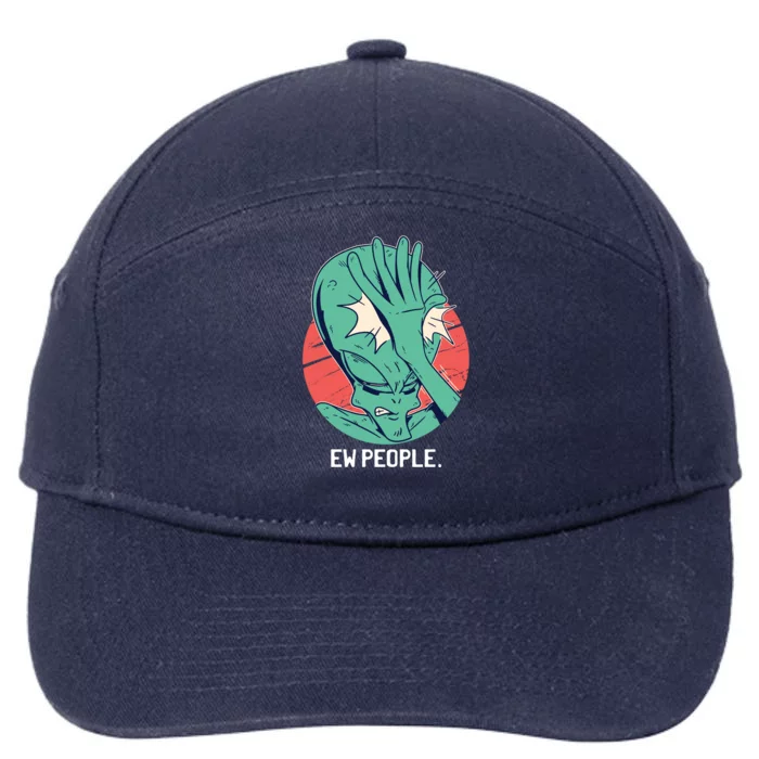 Ew People Alien Facepalm 7-Panel Snapback Hat