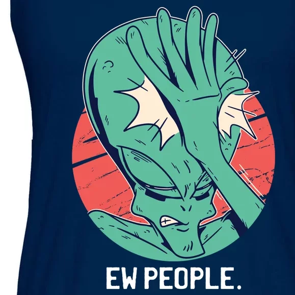 Ew People Alien Facepalm Ladies Essential Flowy Tank