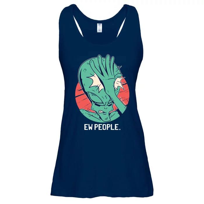 Ew People Alien Facepalm Ladies Essential Flowy Tank