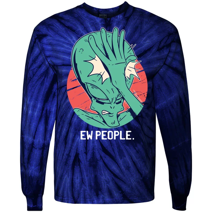 Ew People Alien Facepalm Tie-Dye Long Sleeve Shirt