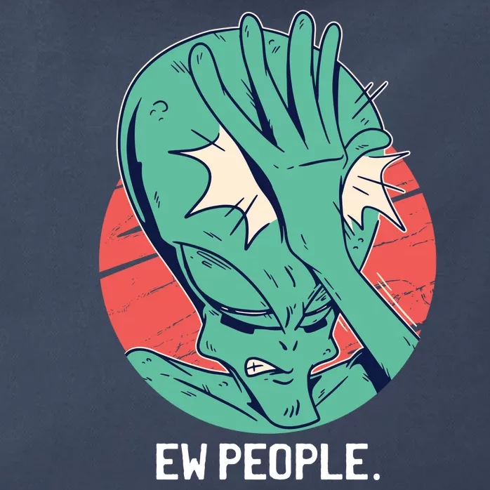 Ew People Alien Facepalm Zip Tote Bag