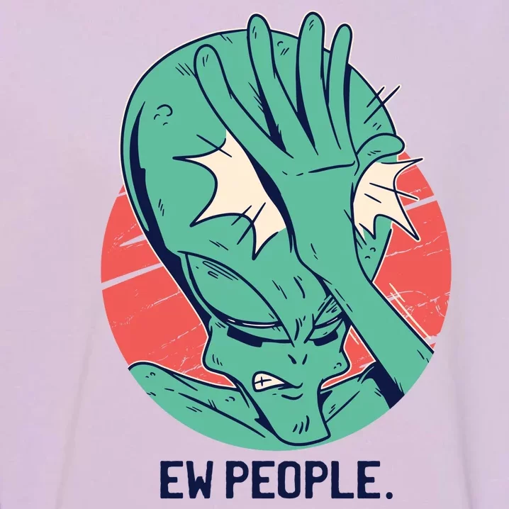 Ew People Alien Facepalm Garment-Dyed Sweatshirt