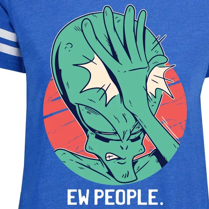 Ew People Alien Facepalm Enza Ladies Jersey Football T-Shirt