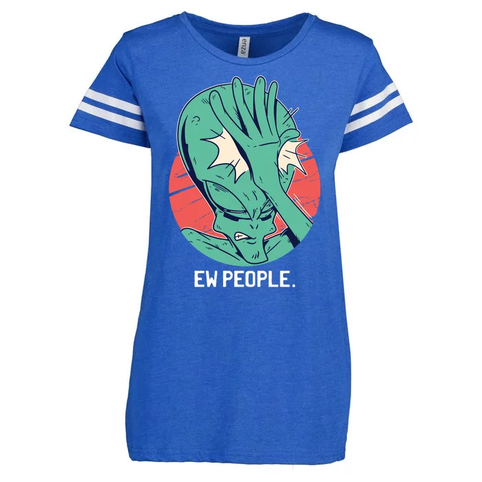 Ew People Alien Facepalm Enza Ladies Jersey Football T-Shirt