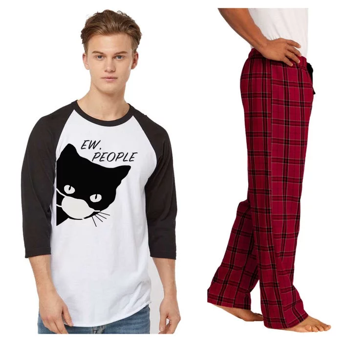 Ew People Quarantine Cat Raglan Sleeve Pajama Set