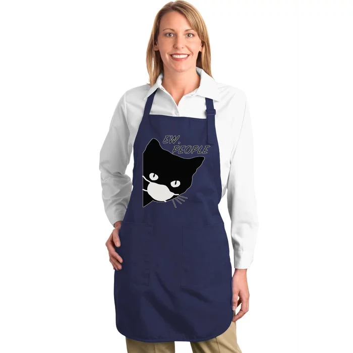 Ew People Quarantine Cat Full-Length Apron With Pocket