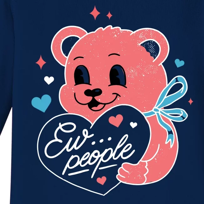 Ew People Teddy Bear Baby Long Sleeve Bodysuit