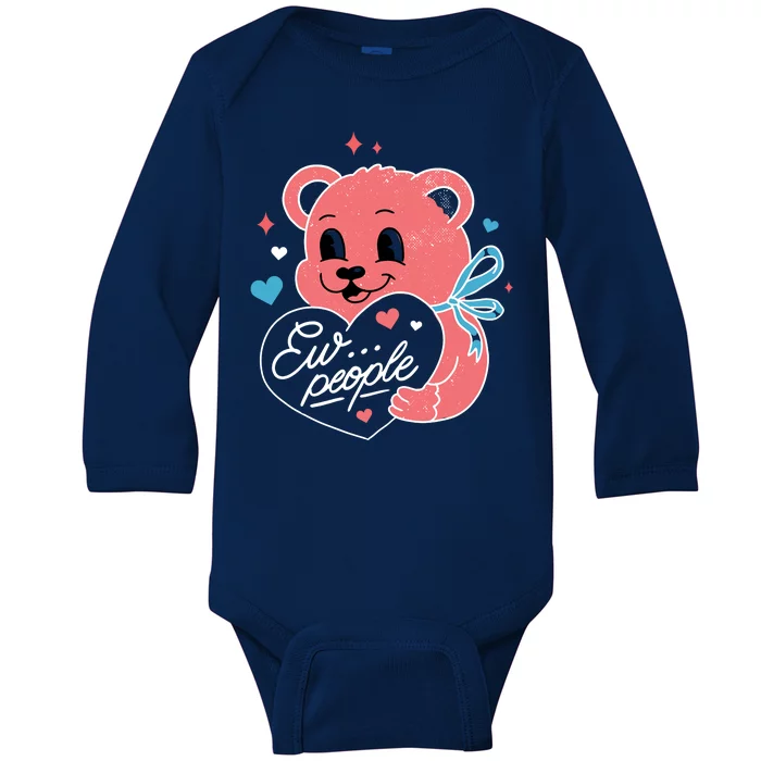 Ew People Teddy Bear Baby Long Sleeve Bodysuit