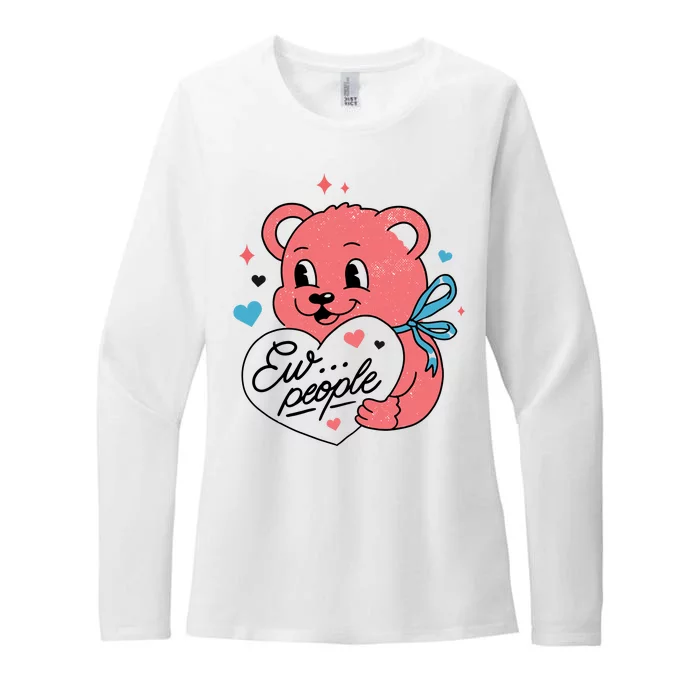 Ew People Teddy Bear Womens CVC Long Sleeve Shirt