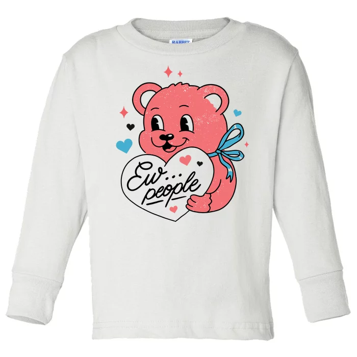 Ew People Teddy Bear Toddler Long Sleeve Shirt