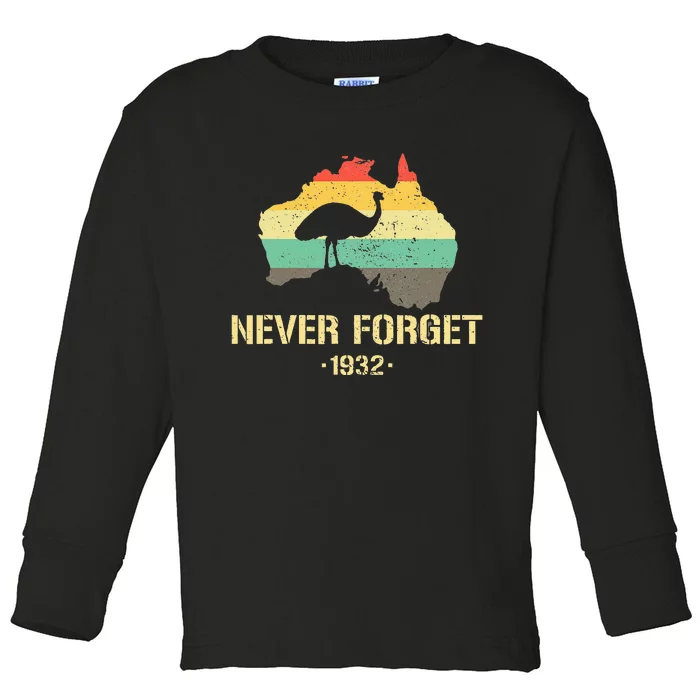 Emu War 1932 Funny Australia History Toddler Long Sleeve Shirt