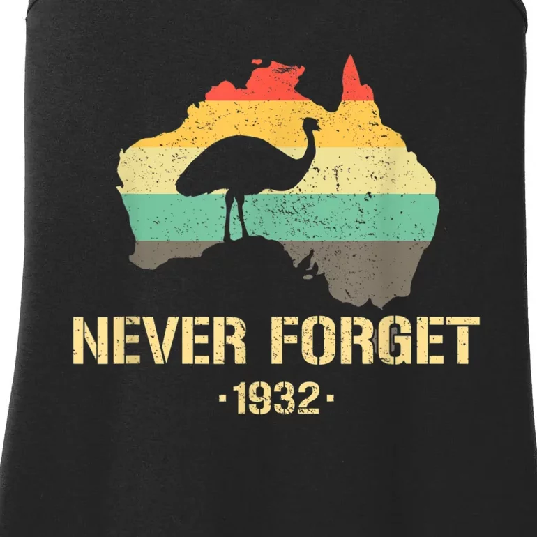 Emu War 1932 Funny Australia History Ladies Essential Tank