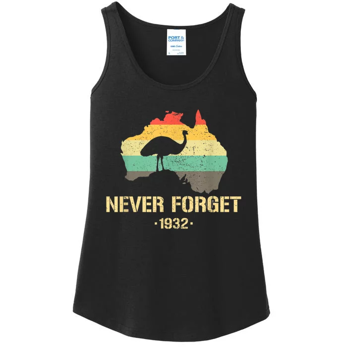 Emu War 1932 Funny Australia History Ladies Essential Tank