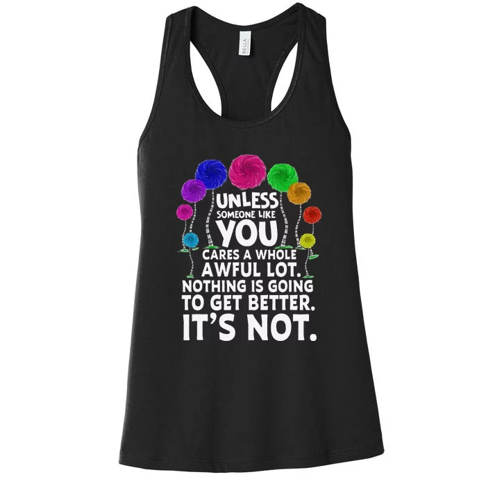 Earth Without Art Is Just Eh Planet Funny Earth Day Women's Racerback Tank