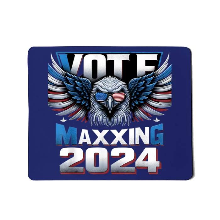 Eagle With American Flag Glasses Vote Maxing 2024 Mousepad