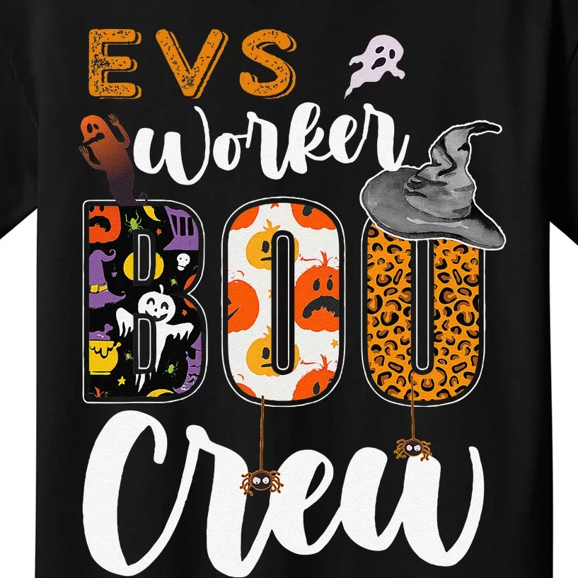 Evs Worker Boo Crew Halloween Environmental Services Match Gift Kids T-Shirt