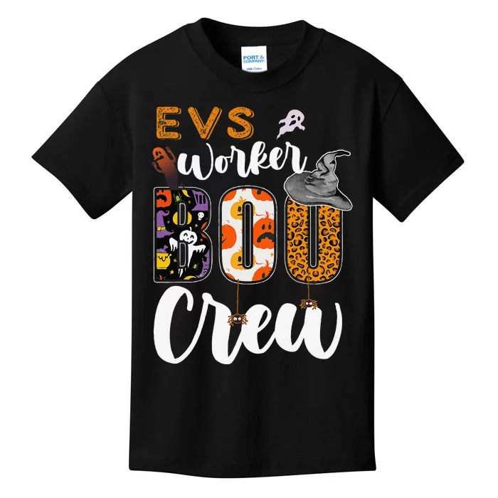 Evs Worker Boo Crew Halloween Environmental Services Match Gift Kids T-Shirt