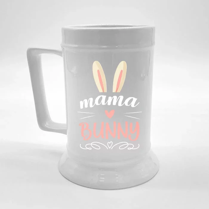 Easter Wife Bunny Mommy Easter Mom Mama Bunny Easter Mother Cute Gift Front & Back Beer Stein