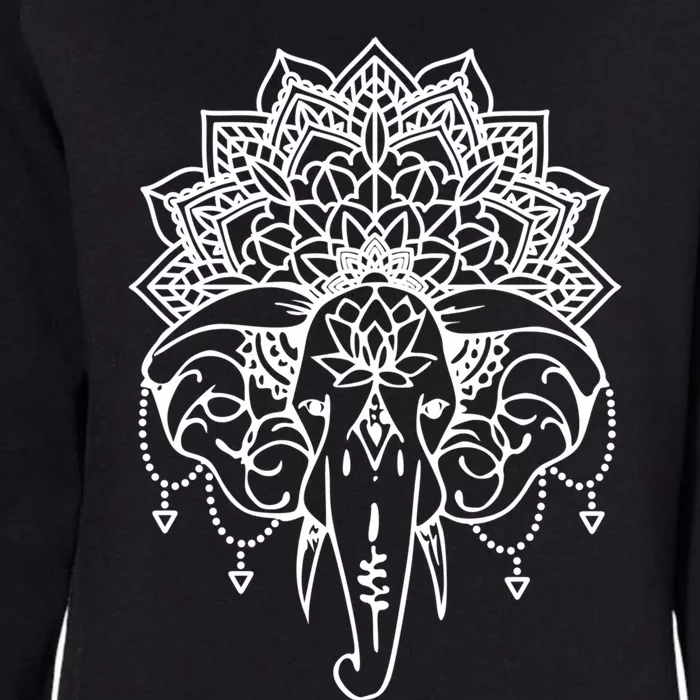 Elephant With Dala Yoga Gift Womens California Wash Sweatshirt