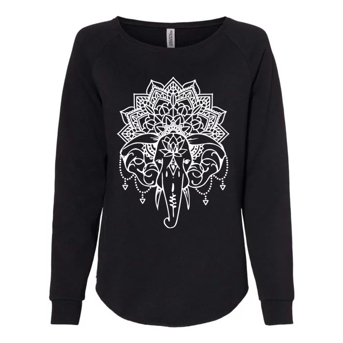 Elephant With Dala Yoga Gift Womens California Wash Sweatshirt