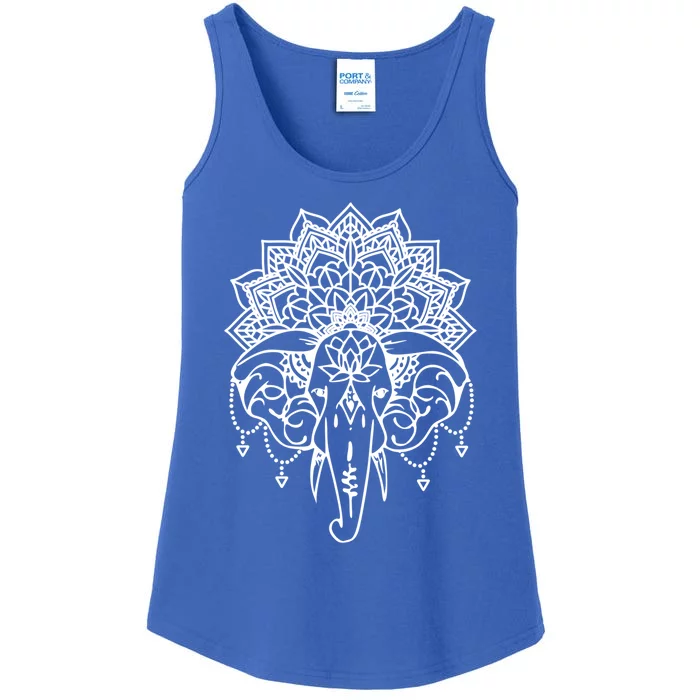 Elephant With Dala Yoga Cool Gift Ladies Essential Tank