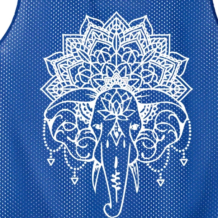 Elephant With Dala Yoga Cool Gift Mesh Reversible Basketball Jersey Tank