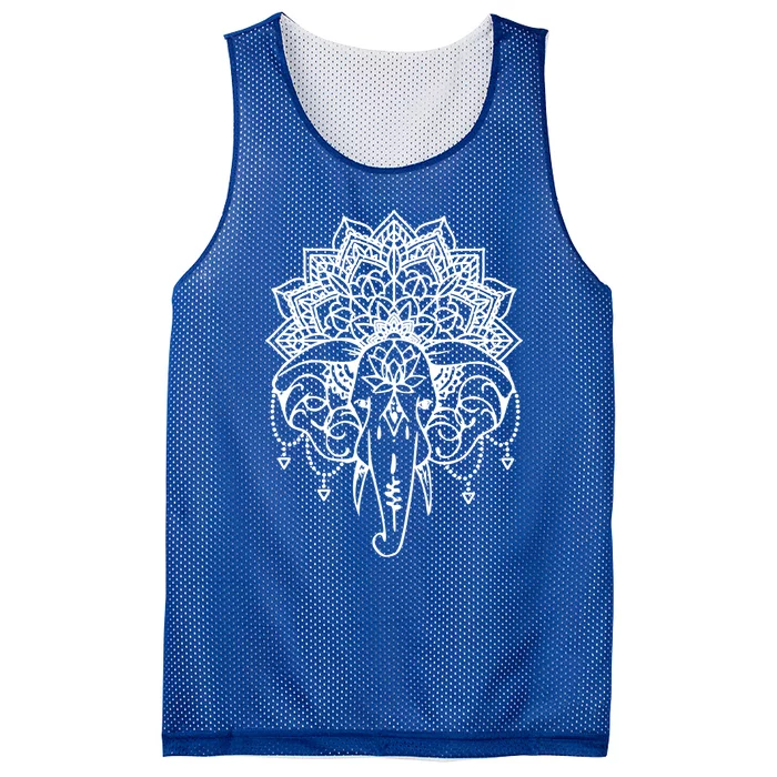 Elephant With Dala Yoga Cool Gift Mesh Reversible Basketball Jersey Tank