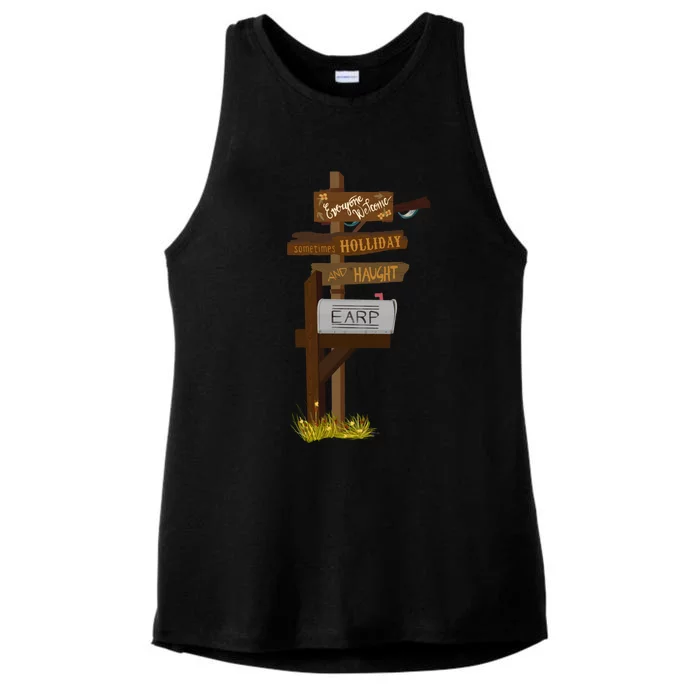 Everyone Welcome Ladies Tri-Blend Wicking Tank