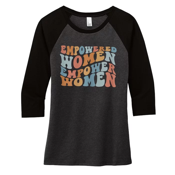 Empowered Women Empower Women The Safe Center Women's Tri-Blend 3/4-Sleeve Raglan Shirt