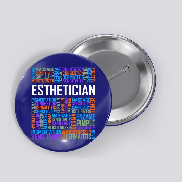 Esthetician Words Funny Gift Aesthetician Beautician Love Gift Button