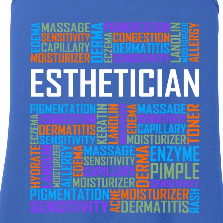 Esthetician Words Funny Gift Aesthetician Beautician Love Gift Ladies Essential Tank